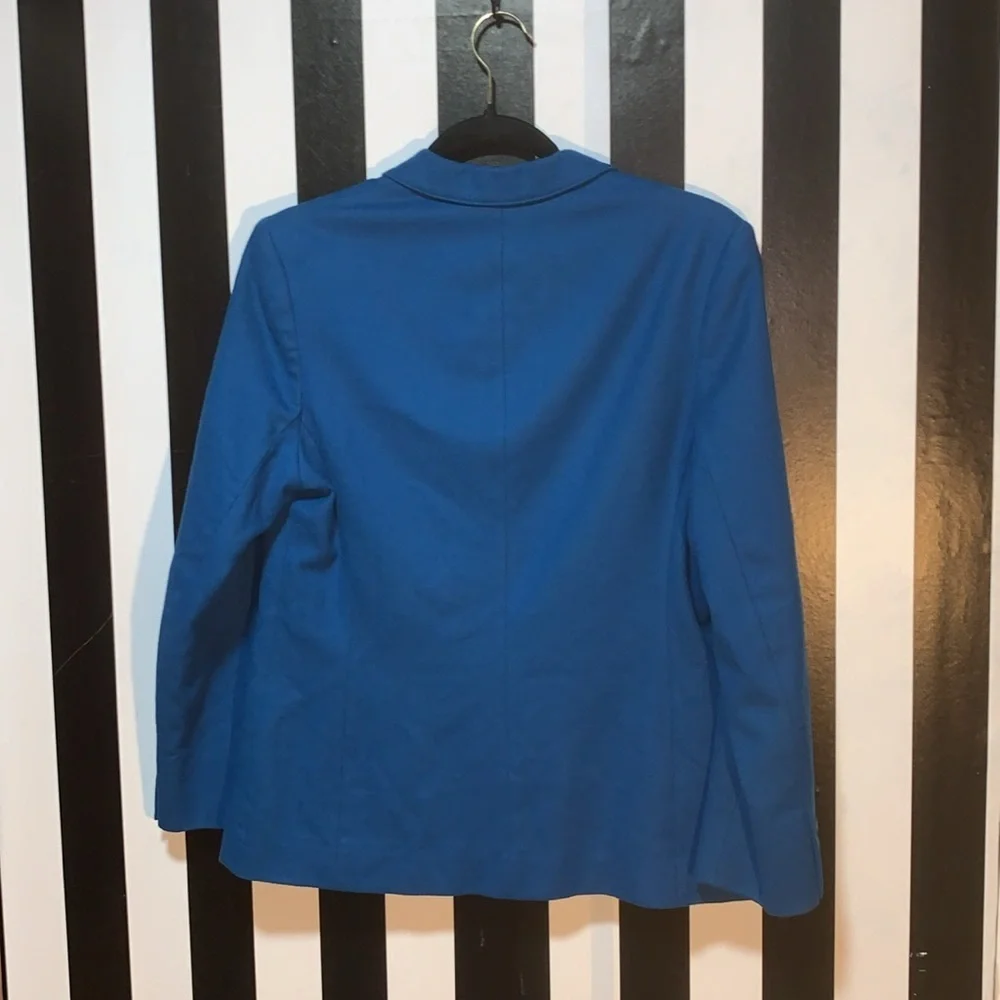 Vintage Pendleton Virgin Wool 2 Button Teal Blue Blazer Size Small Petite - Picture 15 of 17